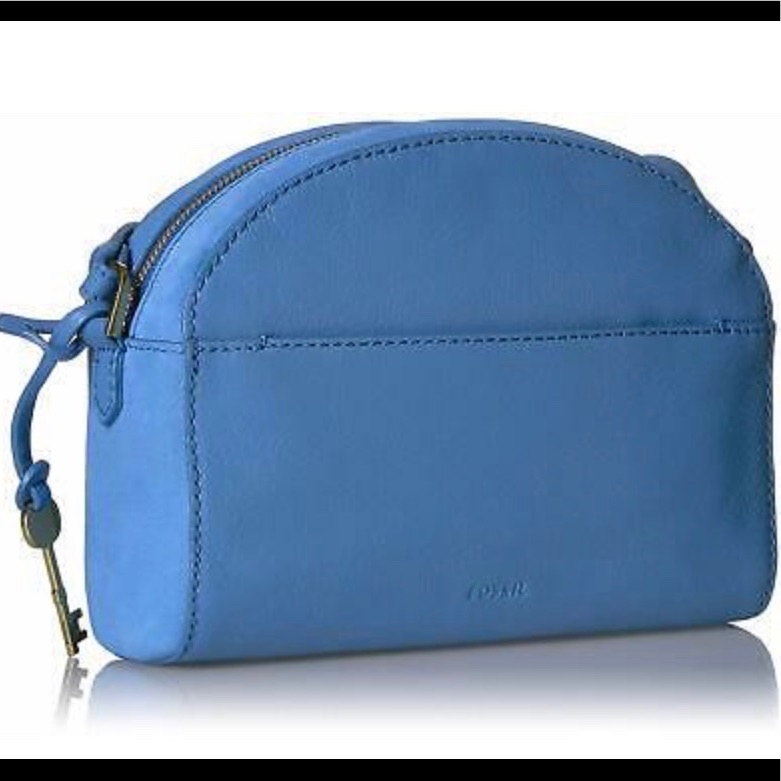 Fossil Chelsea Crossbody Crystal Blue Leather